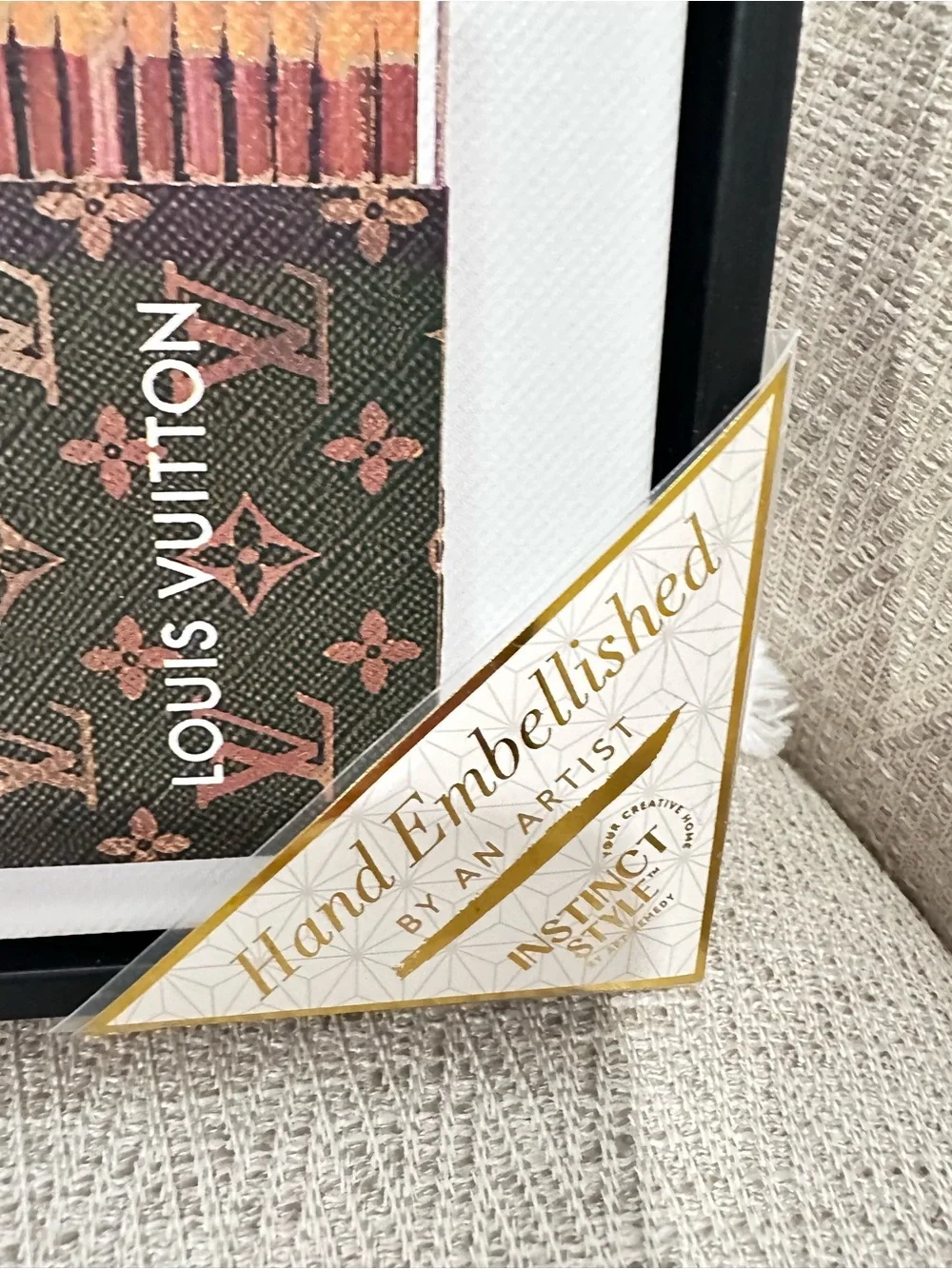 Luxury Designer Matchbooks Canvas Art with Black Frame 11” x 14”